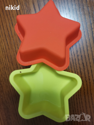 Звезда среден размер силиконов молд форма кексче сапун сладкиш калъп отливка шоколад декор, снимка 2 - Фигурки - 44784412