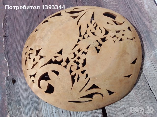 Дървена чиния, снимка 3 - Декорация за дома - 44398398