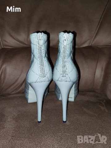 41 Лачени полуботушки с висок ток цвят капучино , снимка 9 - Дамски боти - 52339658