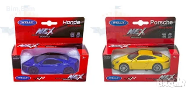 Оригинална колекционерска количка 2017 HONDA NEX / Porsche 911 Carrera 4S NEX WELLY