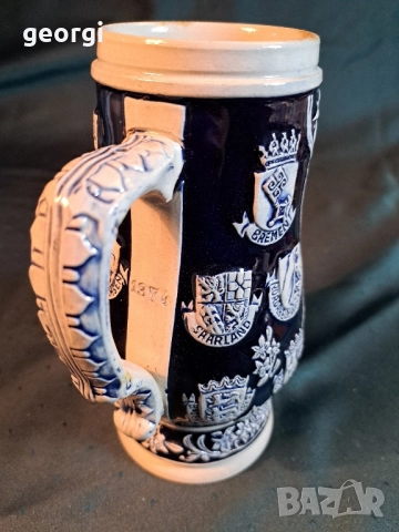 немска колекционерска халба за бира 29/6, снимка 6 - Антикварни и старинни предмети - 52809084