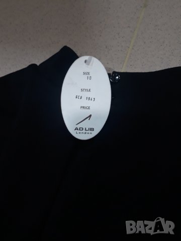 Елегантна дамска черна къса рокля, марка Ad Lib, снимка 4 - Рокли - 31343897