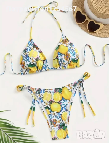 Дамски НОВИ бански с лимони С и М размер 🍋, снимка 1