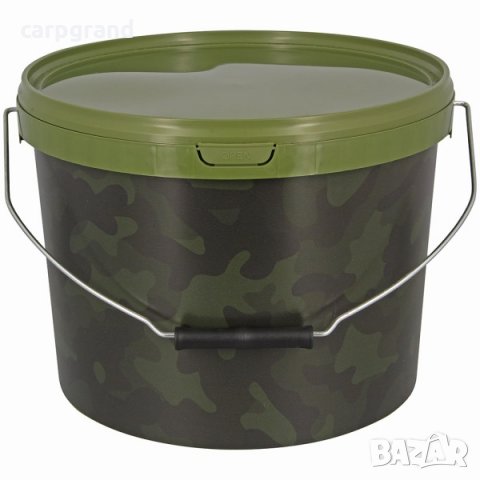 Кофа за риболов NGT CAMO 10 литра Round Bucket, снимка 1 - Стръв и захранки - 31209996