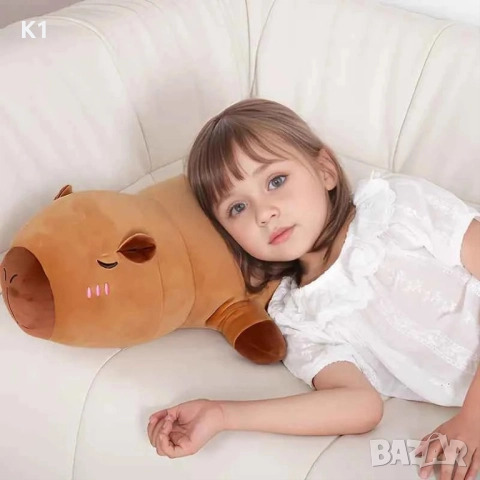 Плюшена играчка Възглавница Капибара 70см, снимка 3 - Плюшени играчки - 52594573