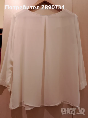 Снежно бяла блуза на ДАНИНИ, снимка 3 - Блузи с дълъг ръкав и пуловери - 50839198