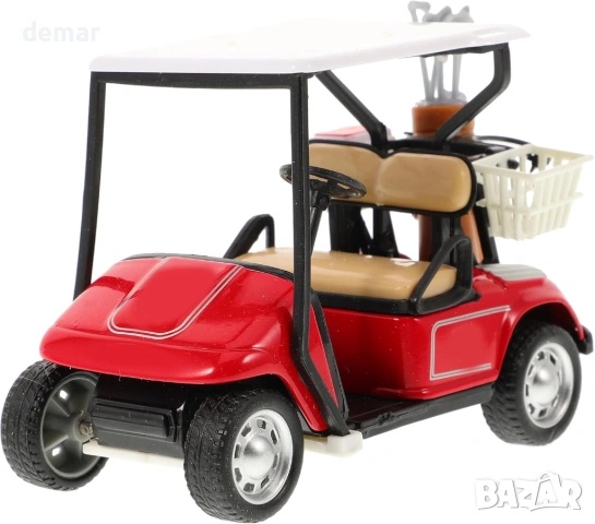 Миниатюрна играчка - голф количка, лят модел голф количка в мащаб 1:36, червена, снимка 9 - Коли, камиони, мотори, писти - 54105586