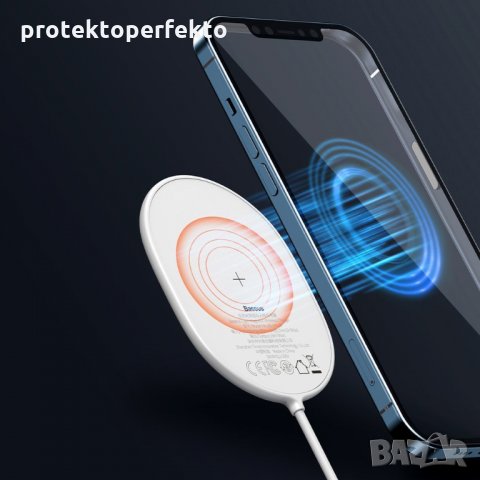 Магнитно зарядно Baseus 15W MagSafe iPhone 12, снимка 10 - Аксесоари за Apple - 34153910