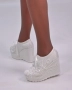 Обувки на платформа - бели - 2505 , снимка 1