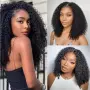 Къдрави екстеншъни от естествена коса Remy 50,8 см, 8 части с 20 клипса, черни, снимка 6