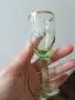 Чаши зелено стъкло с позлата за вино 9 бр., снимка 3