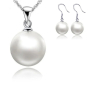Сребърни обеци “Висяща Перла”