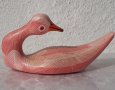 Авторска дърворезба - розова птица, снимка 1 - Статуетки - 34514213