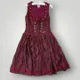 burgundy dirndl paisley pattern, снимка 1