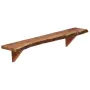 vidaXL Рафтове за стена, 2 бр, 90x20x18 см, акация масив, снимка 3
