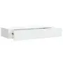 vidaXL Стенен рафт с чекмедже, бял, 60x23,5x10 см, МДФ（SKU: 330255）, снимка 1