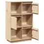 vidaXL Висок шкаф, 74x35x117 см, борово дърво масив, снимка 7