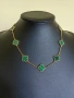 Дамско колие с 10 детелини от зелен малахит - Van Cleef & Arpels VCA, снимка 2