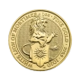 1 oz Златна Монета Кралски Зверове Белият Лъв от Мортимър 2020 , снимка 1