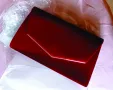 Малка официална чантичка в цвят бордо, снимка 4