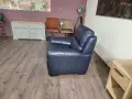 Тъмно син кожен фотьойл, снимка 3