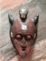 Африканка маска , дърворезба, ръчно изработена и оцветена. , снимка 1