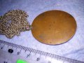 СТАРИНЕН МЕДЕН МЕДАЛЬОН УНИКАТ с ВЕНЕЦИАНСКО СТЪКЛО МУРАНО и ДЕБЕЛО ПОСРЕБРЕНА МЕДНА ВЕРИЖКА 36467, снимка 10