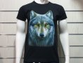 Нова мъжка тениска с дигитален печат Вълк, Серия Вълци