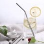 Комплект от 4бр. метални сламки 2 криви + 2прави + 1бр.четка - код 3000, снимка 8