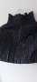 Черна пола с широк ластичен колан и намачкан ефект, снимка 1