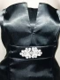 b.p.c. 40 Черен сатенен корсет с камъни, снимка 6