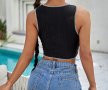 Секси къс топ, Къс топ бяло и черно, Къс топ Ин и Ян, снимка 4