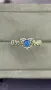Сребърен пръстен със сапфир 0.40карата, снимка 1