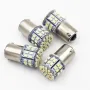 2 бр. Габаритни LED крушки BA15S габарити стопове 1156 с 50 SMD лед диода DC 12V 24V Паркинг Задни с, снимка 17