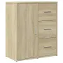 vidaXL Сайдборди, 2 бр, дъб сонома, 60x31x70 см, инженерно дърво, снимка 4
