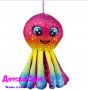 Октопод, цветен, снимка 1 - Плюшени играчки - 36780189