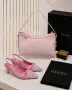 Gucci Дамски Светло Розови Обувки На Ток Гучи - Различни Модели Код E147, снимка 7