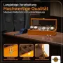 NOVARIUM кутия за часовници от масивно дърво със стъклен капак, снимка 6
