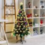 Коледна елха 180 см. със светещи фиброоптични силиконови връхчета и звезда, снимка 1 - Декорация за дома - 42291543