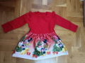 Коледна рокля с Мини Маус - размер 86, снимка 1