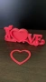 Дизайнерска интериорна декорация "LOVE" в червено, снимка 2