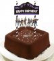 happy birthday Fortnite Фортнайт сет топери сламки с надпис картонени декор украса за торта рожден д