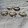 Пръстени със сапфири в лот. Сребро с позлата., снимка 1