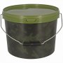 Кофа за риболов NGT CAMO 10 литра Round Bucket, снимка 1