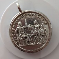 Сребърен ланец с медальон 145гр. поръчков, снимка 2 - Колиета, медальони, синджири - 37163551