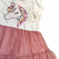 Прекрасна рокля с еднорог 🦄, снимка 3 - Детски рокли и поли - 37021165