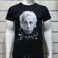 Нова мъжка тениска с трансферен печат Алберт Айнщайн, снимка 8 - Тениски - 28317020