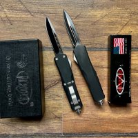 Уникален Автоматичен Нож Ножка MicroTech USA ножове с калъф, снимка 1 - Ножове - 34309745