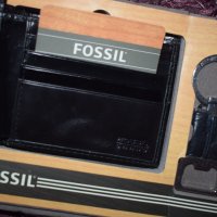 FOSSIL мъжки кожен портфейл - подаръчен комплект, снимка 6 - Портфейли, портмонета - 39727583