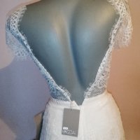 Булчинска сватбена дълга бяла рокля Asos, нова, с етикет, р-р S, снимка 5 - Рокли - 37487233